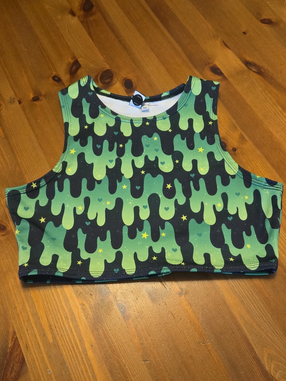 The Lyte Couture Green Slime Sporty Crop Top Size XL